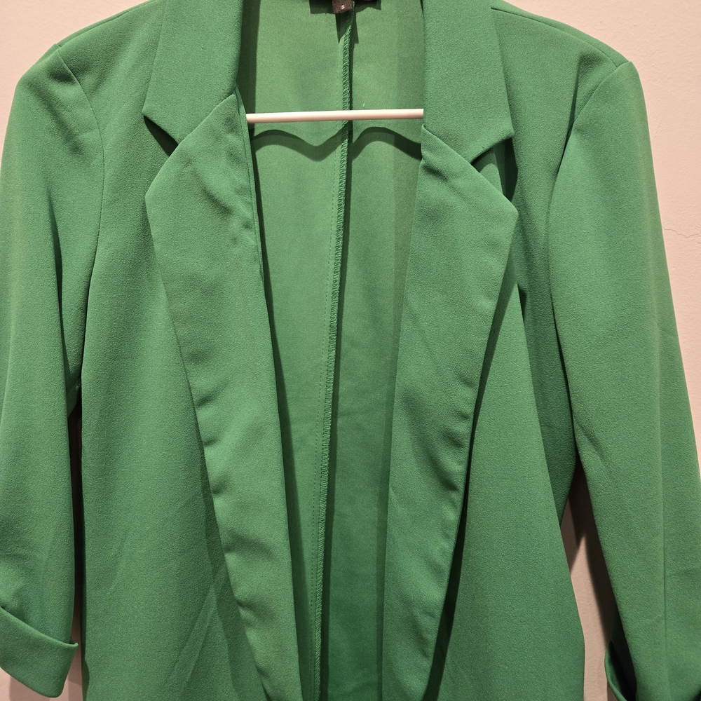 Green Women's Blazer Jacket - Unbranded